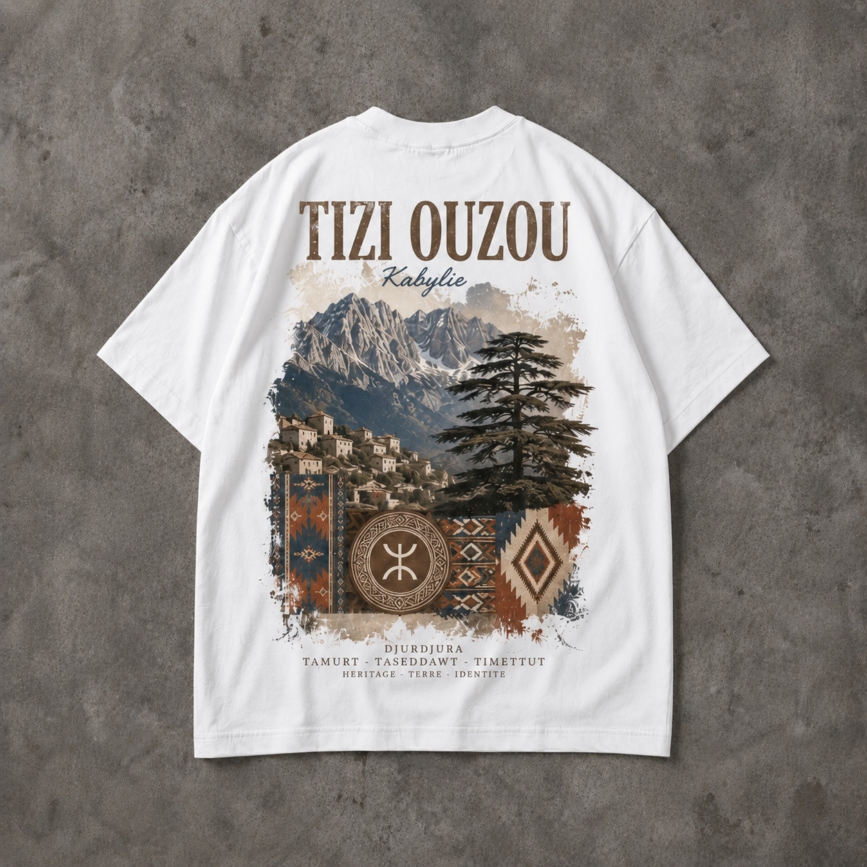 T-shirt Oversize Tizi Ouzou La Kabylie — Coton Premium