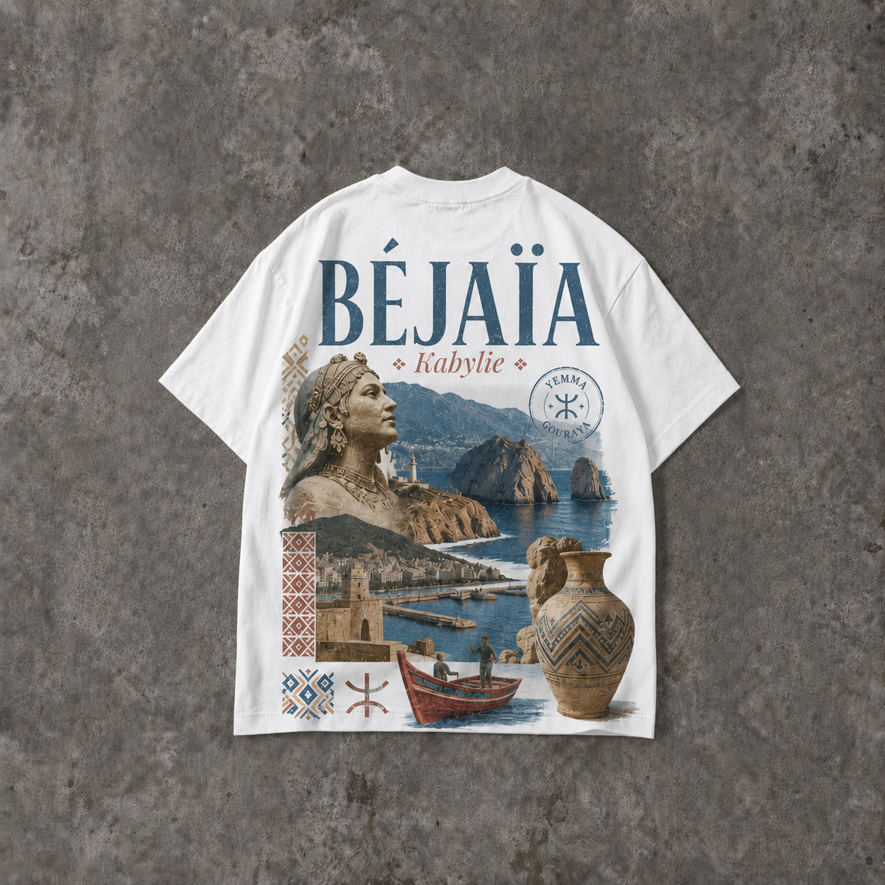 T-shirt Oversize Béjaïa La Kabylie — Coton Premium