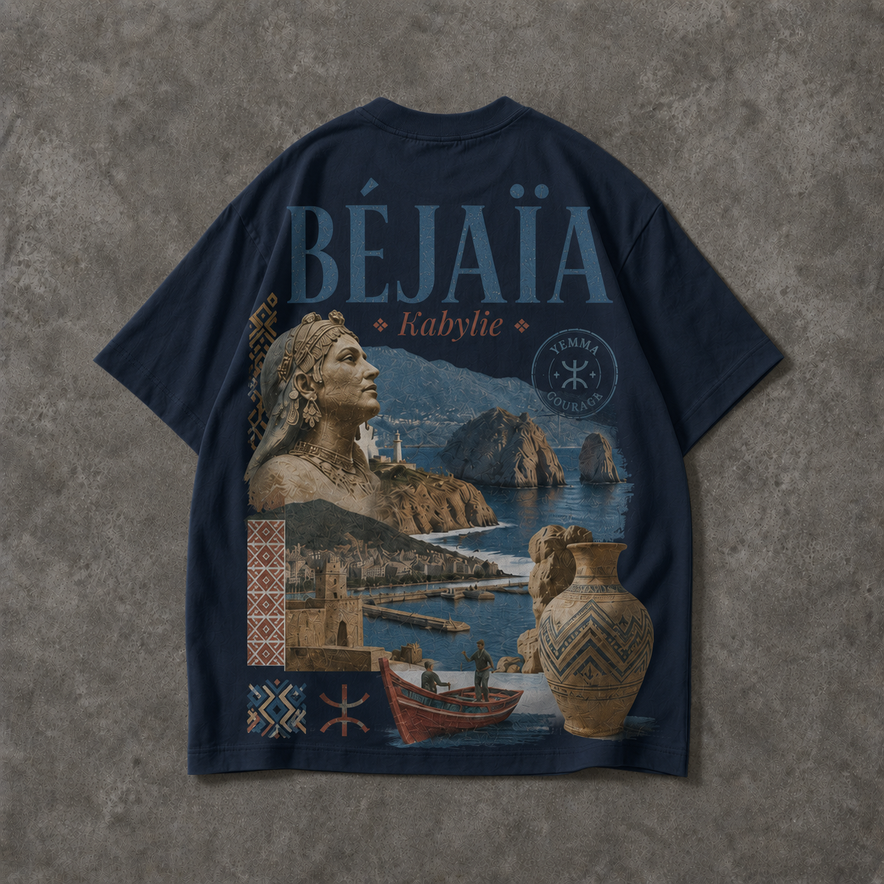 T-shirt Oversize Béjaïa La Kabylie — Coton Premium