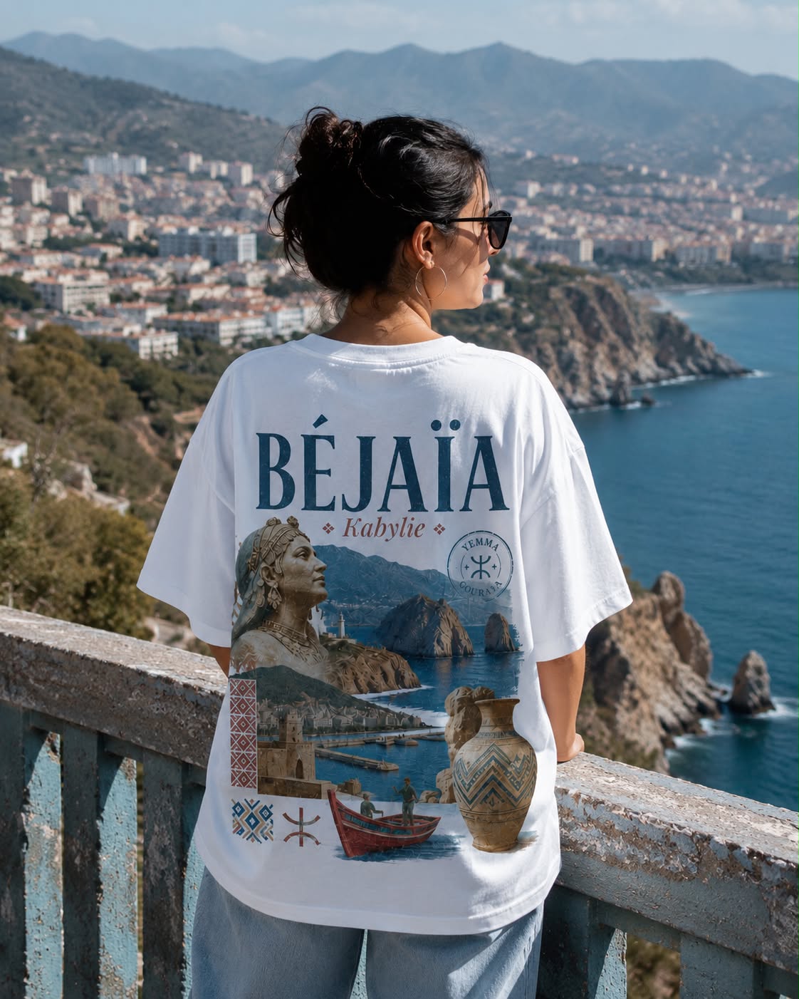 T-shirt Oversize Béjaïa La Kabylie — Coton Premium