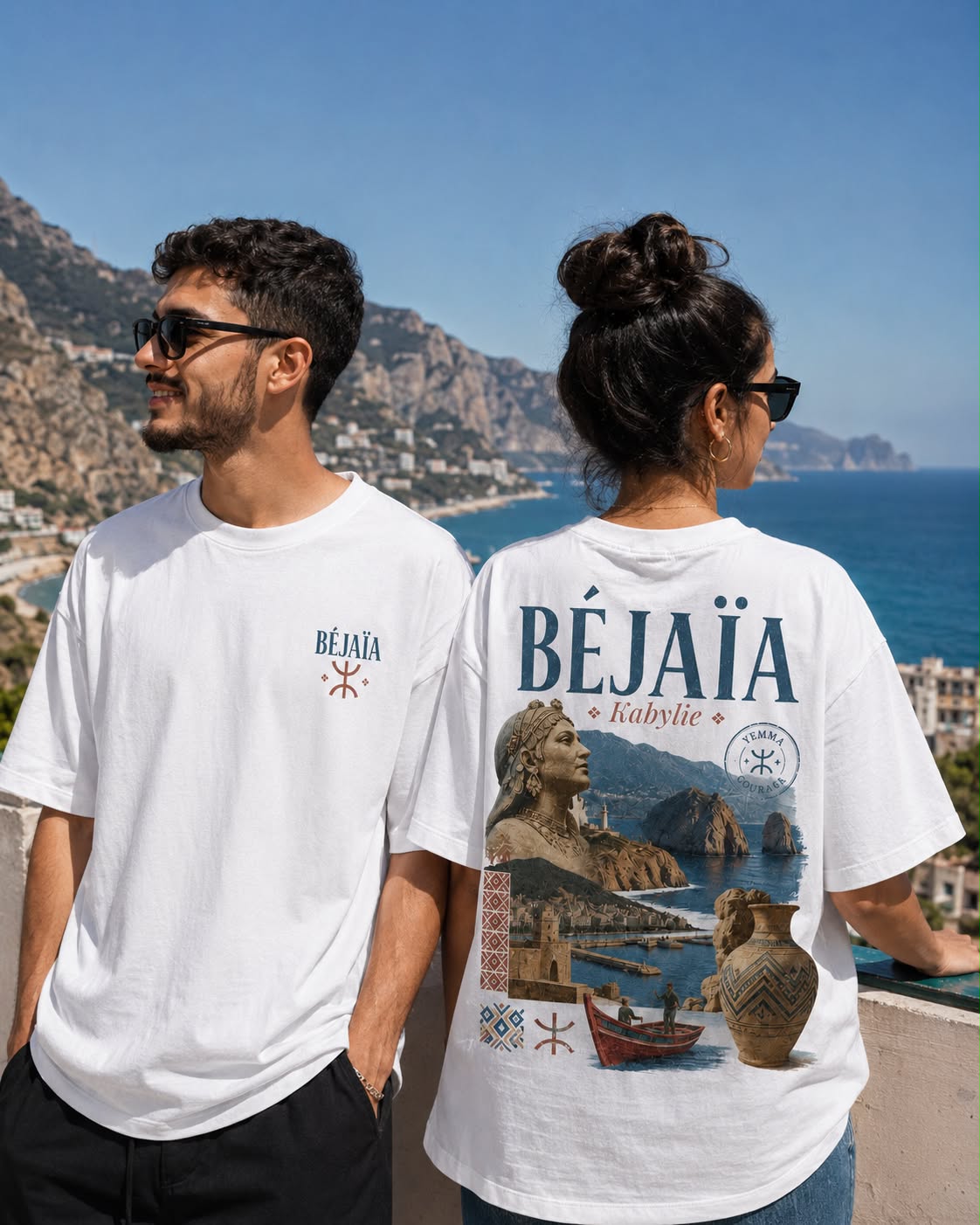T-shirt Oversize Béjaïa La Kabylie — Coton Premium